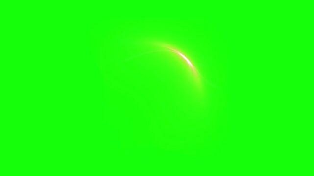 Blurry Yellow Object on Green Screen Background