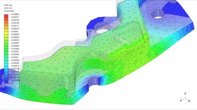 Mechanic simulation engineering - Stress and breakpoint analysis of Mechanical part under force and moment conditions