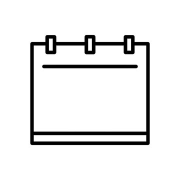 Blank calendar line icon with simple and modern design for graphic element template