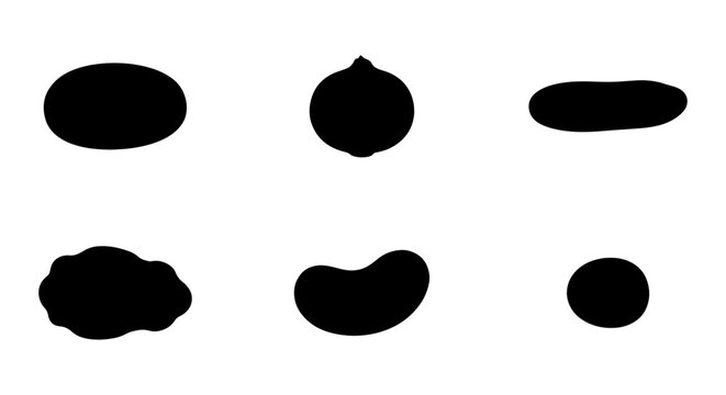 Abstract Organic Shapes Vector Set, Black Blob Elements, Fluid Forms, Modern Design Assets, Minimalist Graphic Collection