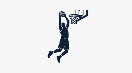 Black silhouette of a person jumping with a skateboard. © Adre