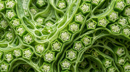 Obraz premium Okra Inspired Organic Geometric Texture Background