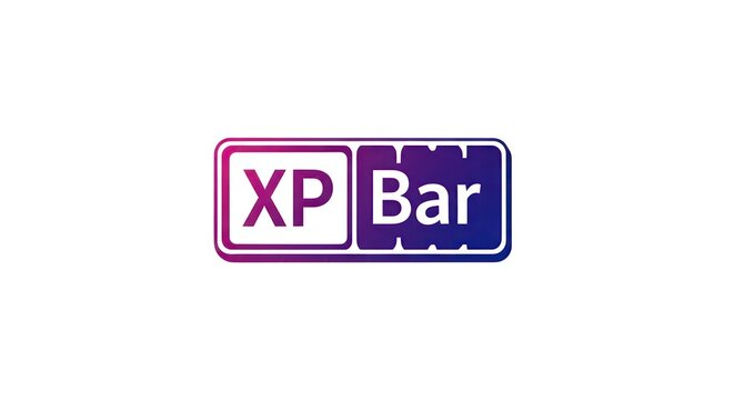 XP Bar Gaming Progress Indicator Logo.