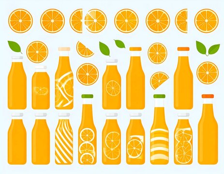 Golden beer bottles with green hop leaf pattern.