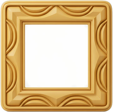 Decorative square gold picture frame