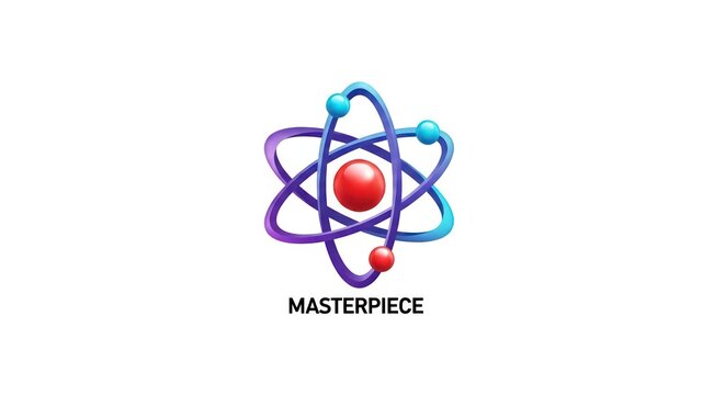 Atomic Structure Logo Design Concept.