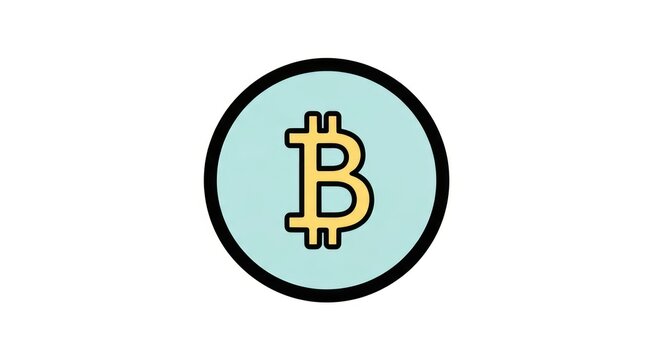 Bitcoin cryptocurrency logo symbol icon.