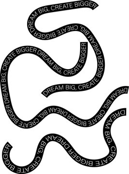Special day of canada black inspirational quotes forming a wavy ribbon on canada day