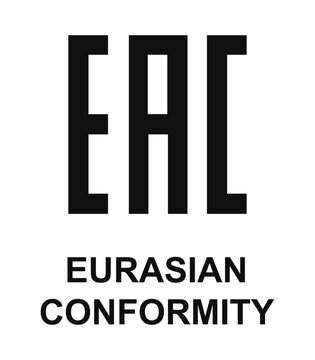 EAC Eurasian Conformity Black Sign Icon 