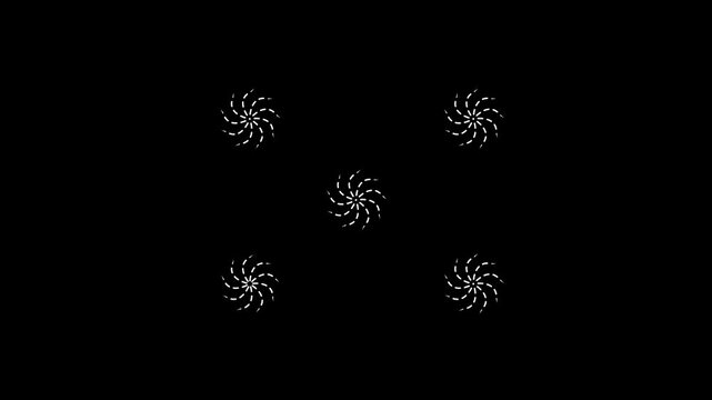 Elegant fireworks line blast, glowing circle burst motion graphic, festive explosion ellipse element, flat vector doodle pop up transition, shiny spark overlay, 4k black screen background.