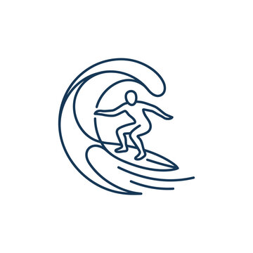 Man surfing on a wave board.