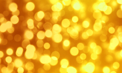 Fototapeta premium Golden glowing sparkle blurred dream bokeh background