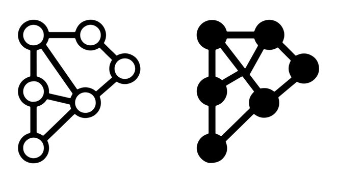 Network Graph Icons, Abstract Node Connections, Data Structure Symbols, Binary Options