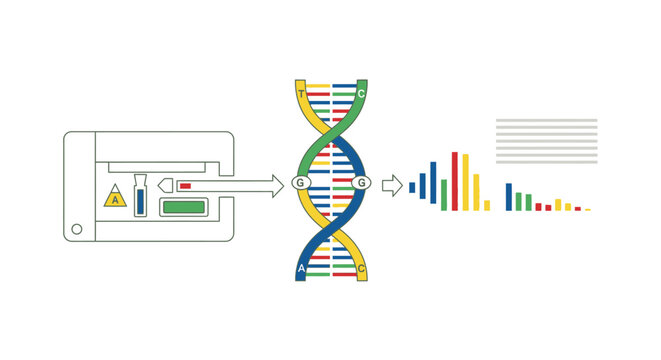 DNA Sequencing Machine, Genetic Code Analysis, Medical Research, Biotechnology