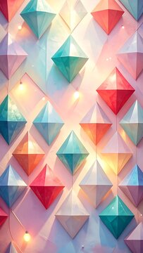 Colorful geometric abstract pattern design.