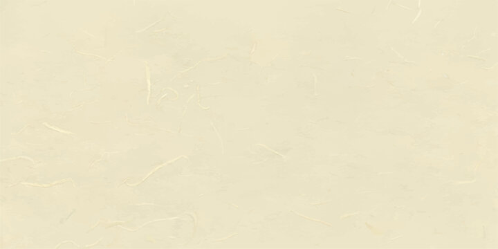 Pale yellow washi paper texture background with long natural mulberry fibers for organic packaging and artisan craft stationery design