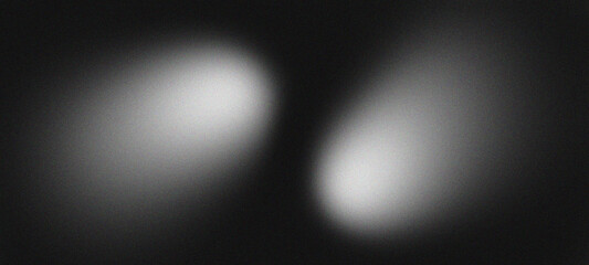 Abstract Grainy Black and White Background with Soft Light Blurs © Talib
