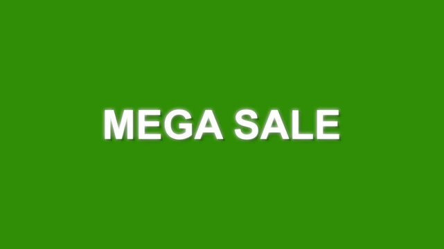 mega sale business concept text animation