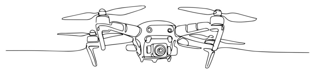 drone quadcopter front view monoline laser cutting vector © Wieslaw