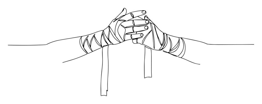 wrapping boxing hand wraps monoline laser cutting vector