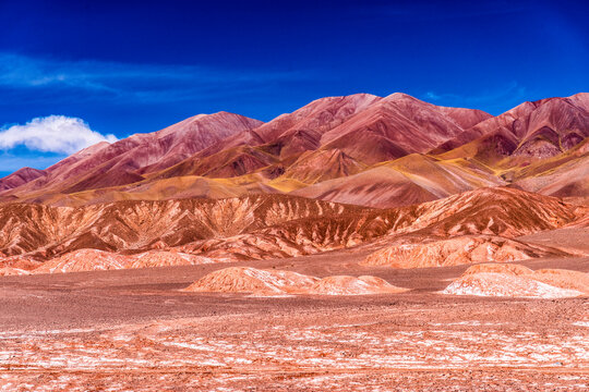 Vibrant Red Clay Hills of Desierto del Diablo, Argentina
