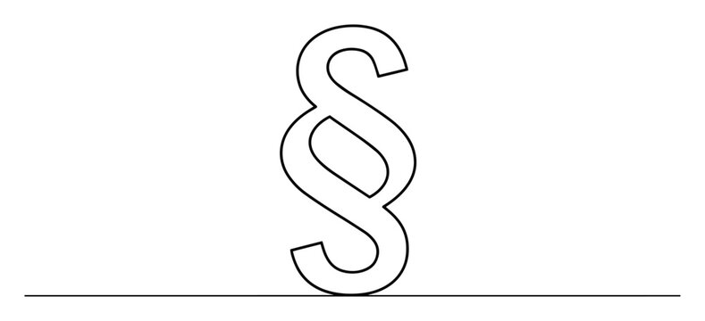 paragraph symbol icon &ndash; legal section mark outline