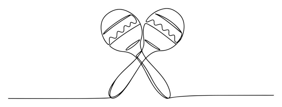 maracas lineart &ndash; latin rhythm percussion instrument