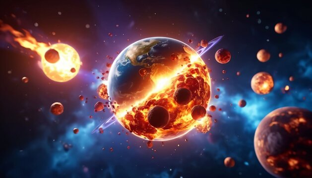 Exploding Planet in Deep Space