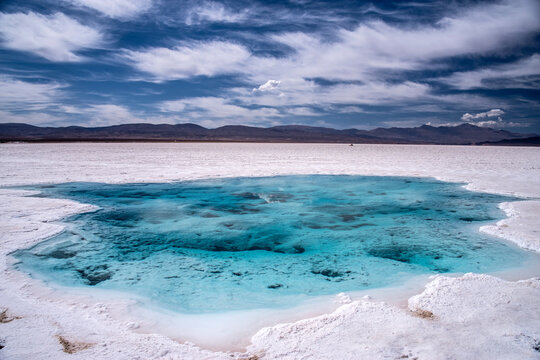 Ojos del Mar Turquoise Pools in Salta, Argentina