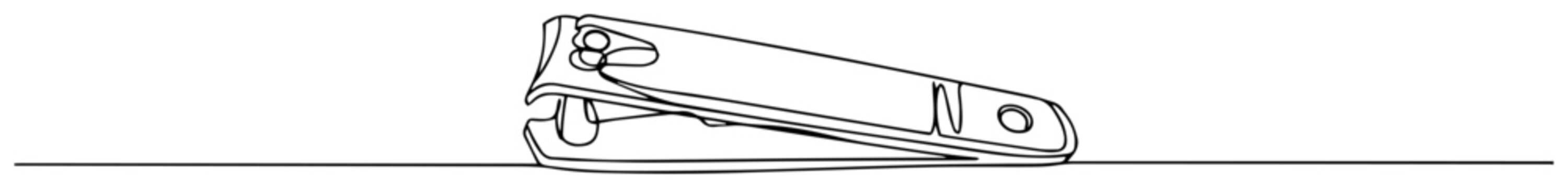 nail clipper icon line art vector illustration