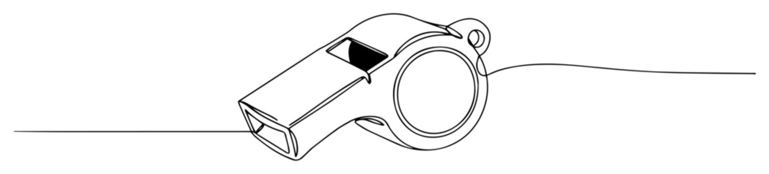 survival whistle monoline vector