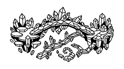 Black and white crystal tiara headband. © Jakun