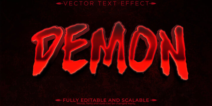 Horror scary  text effect, editable blood and skeleton text style