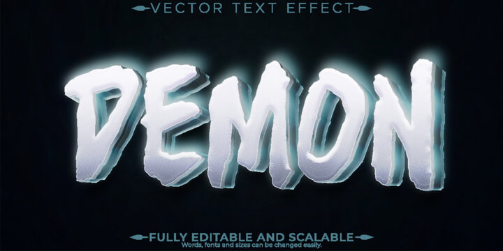 Horror scary  text effect, editable blood and skeleton text style