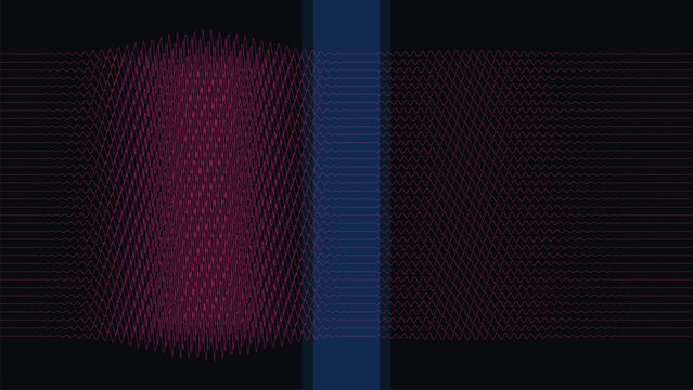 Abstract quantum tunneling probability wave passing a barrier