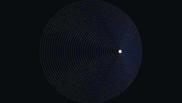 Acoustic Doppler effect wavefronts on dark background
