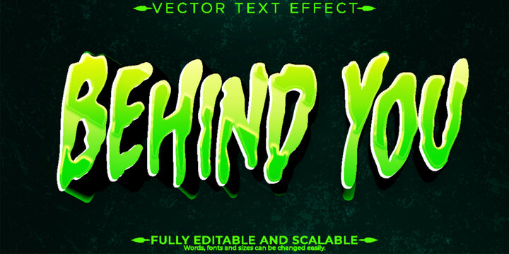 Horror scary  text effect, editable blood and skeleton text style