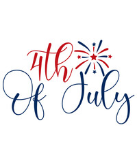 Obraz premium 4th of July Independence Day typography clip art design on plain white transparent isolated background for card, shirt, hoodie, sweatshirt, apparel, tag, mug, icon, poster or badge