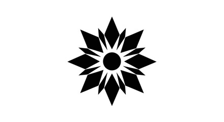 Obraz premium Vector illustration of abstract star shape icon, geometric black symbol on a transparent background