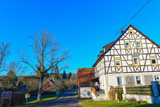 Historisches Fachwerkhaus in Dippach bei Maroldsweisach, Bayern 