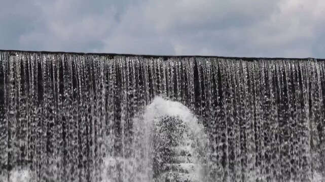 lake solitude falls waterfall in high bridge new jersey (nj landmark staircase stair historic spillway dam) raritan river south branch columbia trail travel tourism scenic nature steps step stepped