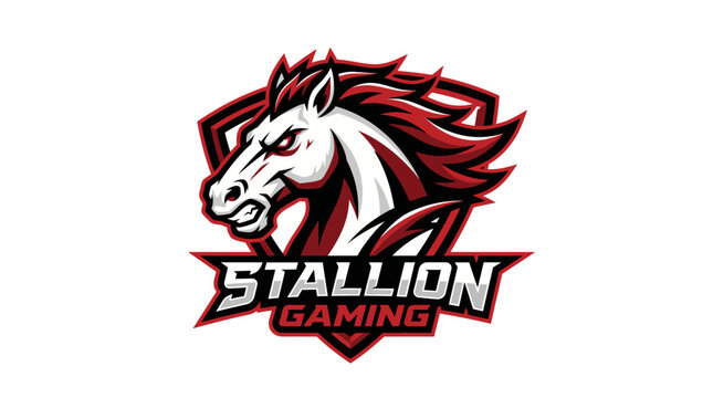 Stallion gaming logo with horse head.