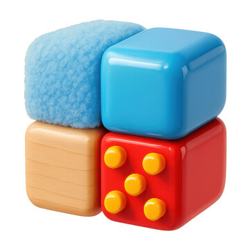 PNG Colorful toy blocks illustration.