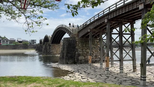 Kintai bridge, famous arched bridge in Iwakuni Japan