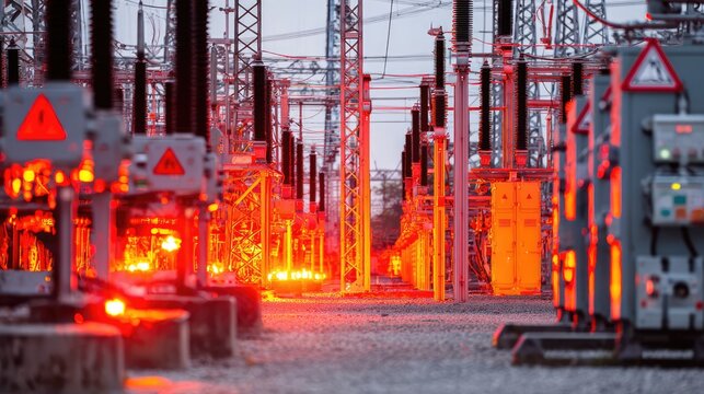 Industrial power station with high voltage electricity infrastructure