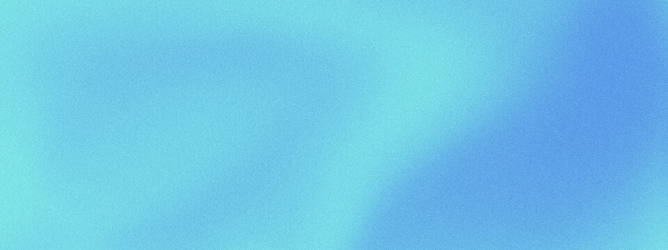 Abstract cool blue and vivid cyan mesh gradient background with soft fluid wave and grainy noise texture