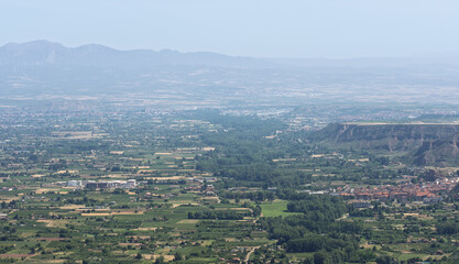 Fototapeta premium Panoramic View of Rural Valley and Farmland in Spain