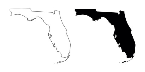 Florida state map, outline and © Jabed Omar