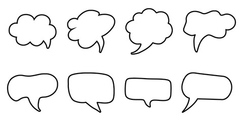 Fototapeta premium Speech bubbles, various shapes