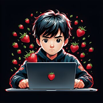 Chico con laptop 